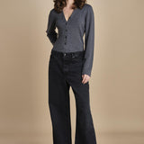 body scollo a v in merinos ANDERSON KNIT BODY GREY herskind 