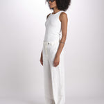 pantalone in lino LAMIA M29D0LAMIA_T3290 Q001 BIANCO massimo alba 