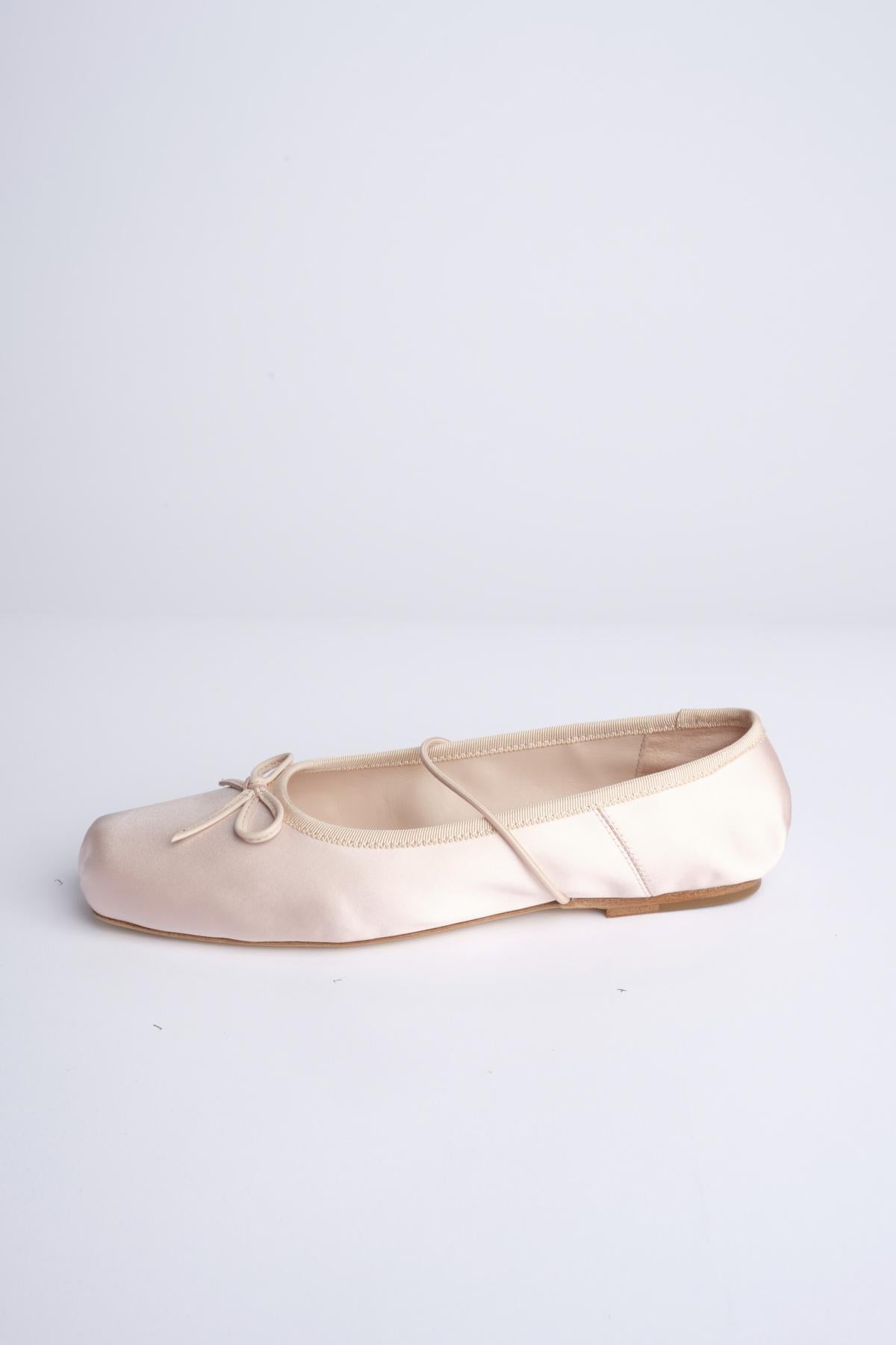 MIGNON ballerina in raso con punta quadrata F846SE1 BLS studio AMELIA 
