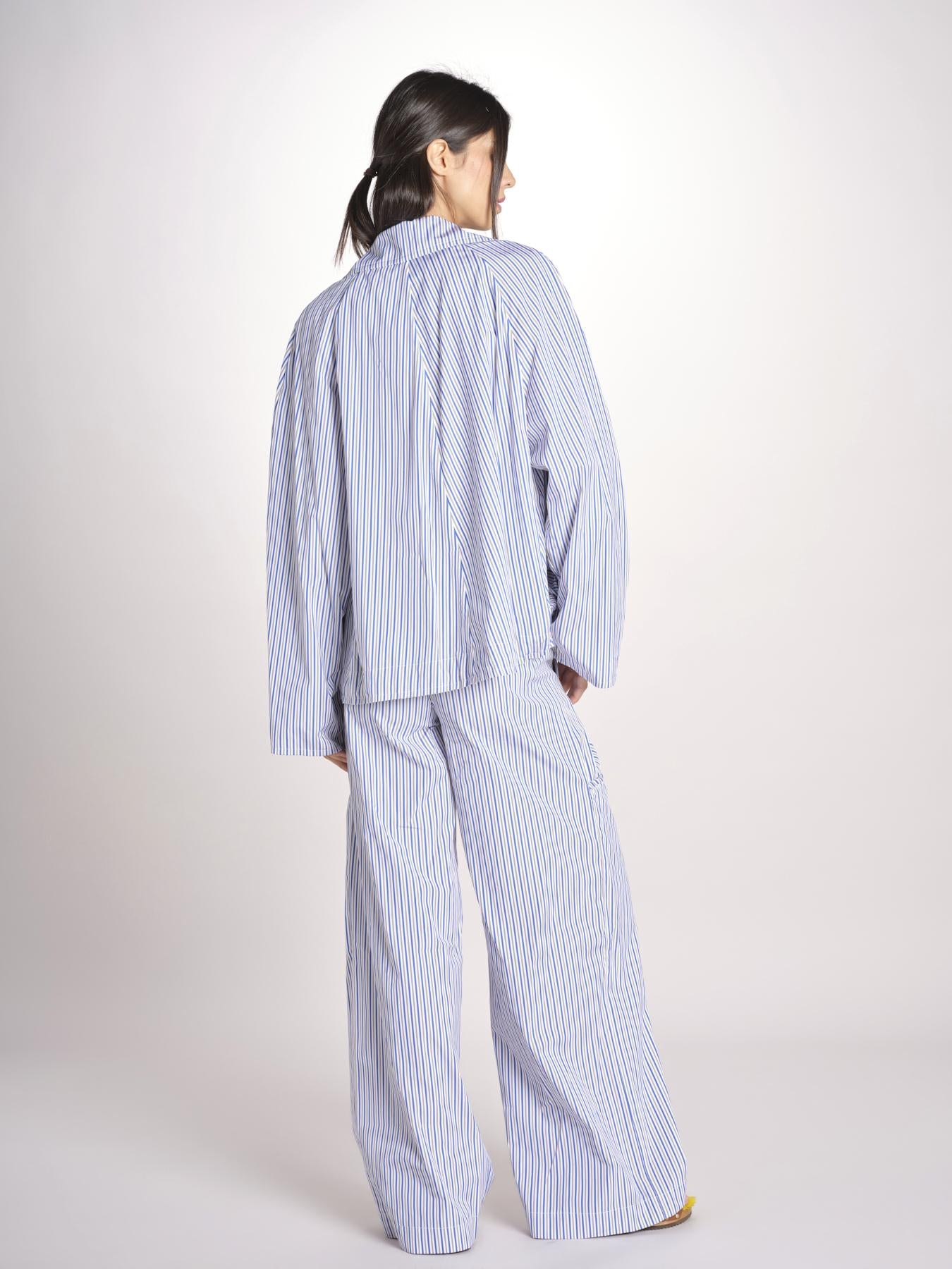 Bomber in popeline a righe BOMBER MJD556_ATEX93 BLUE WHITE STRIPES jejia 