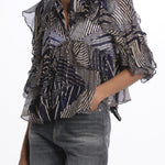 Camicia ranches stampa bicolore ANGELA BLEUNUIT ba&sh 