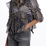 Camicia ranches stampa bicolore ANGELA BLEUNUIT ba&sh 