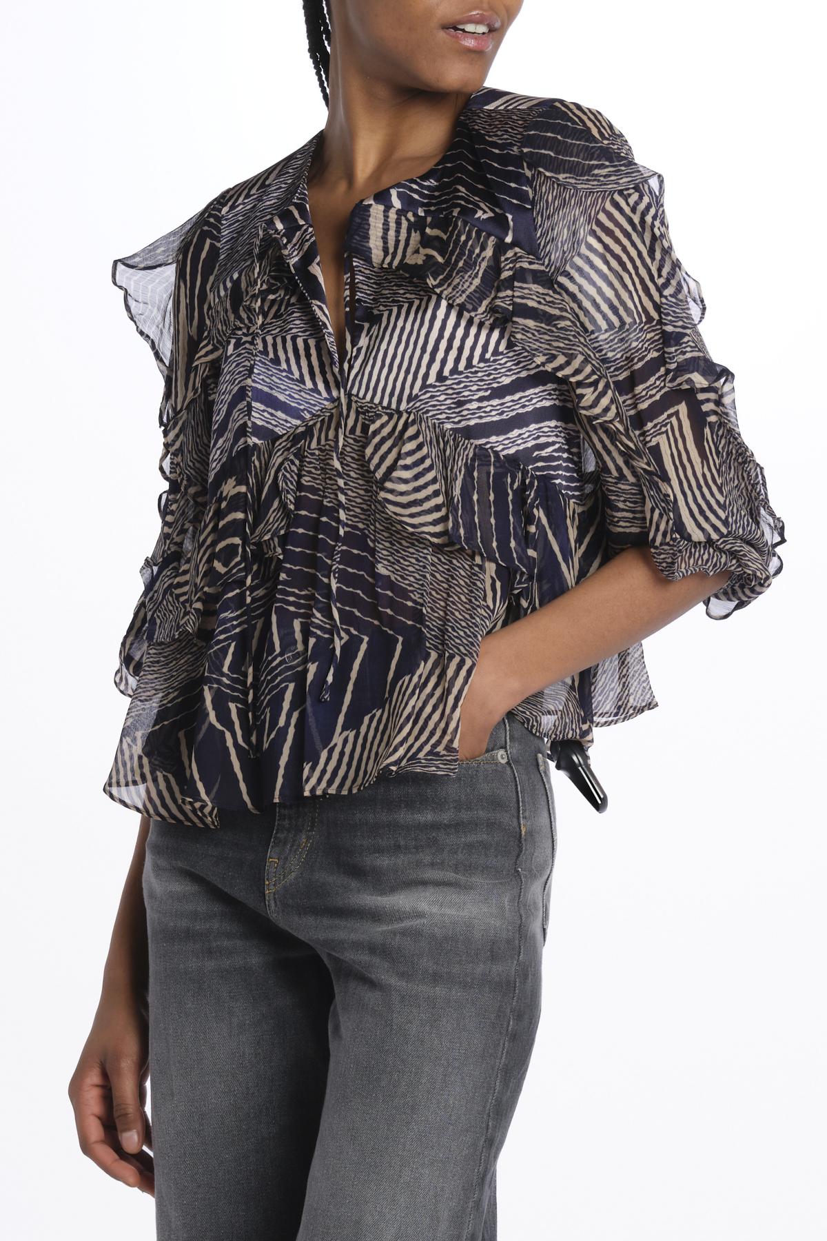 Camicia ranches stampa bicolore ANGELA BLEUNUIT ba&sh 