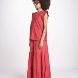 camicia con ricamo HEITABLATU CRANBERRY laraethnics 