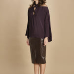 top in seta incrociato 31103-304 MELANZANA 18 federica tosi 