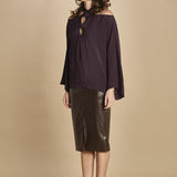 top in seta incrociato 31103-304 MELANZANA 18 federica tosi 