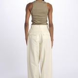 Pantalone HIGH WAIST pences con risvolto 51279LCO GARDENIA phillip lim 