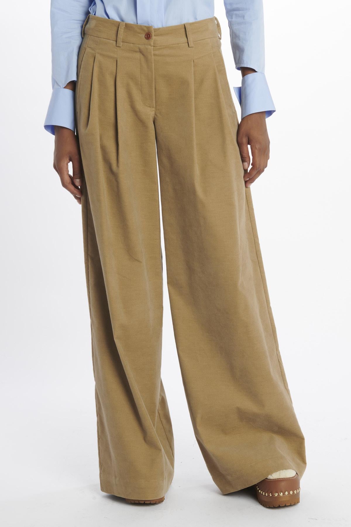  JDPF23PA39476970KATHERINEPANT4 TAN VELVET jejia 