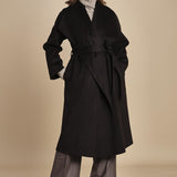 cappotto vestaglia double collo grande CARRIE ROSE  IO111048 BR291 ivy oak 