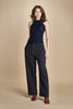 top americano a costine in lana merino