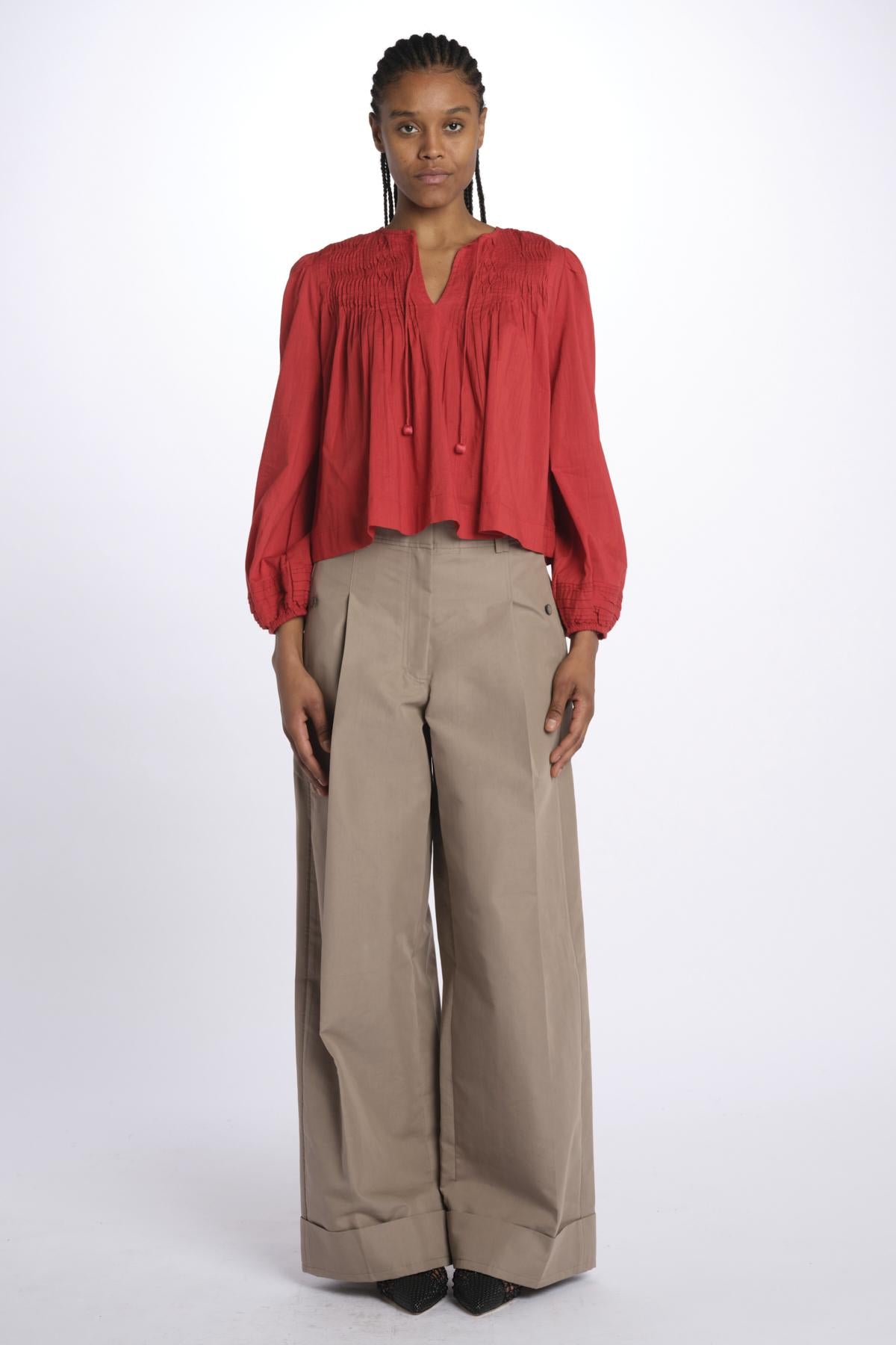 Camicia MYRA voille pieghe 150 PAPRIKA sea ny 
