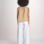 top ricamo greche BE25204 BEIGE BLACK benaras soleil 