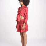 camicia con nodo MARIABL CRANBERRY laraethnics 