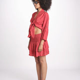 camicia con nodo MARIABL CRANBERRY laraethnics 