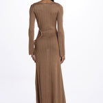 Abito lungo con buco DRAPA BRONZE ba&sh 
