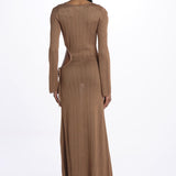 Abito lungo con buco DRAPA BRONZE ba&sh 