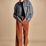 pantalone in velluto cropped ZELDA RUSSETED true avenue 