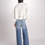 camicia over con pizzo MELODY WHITE mes demoiselles 