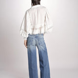 camicia over con pizzo MELODY WHITE mes demoiselles 