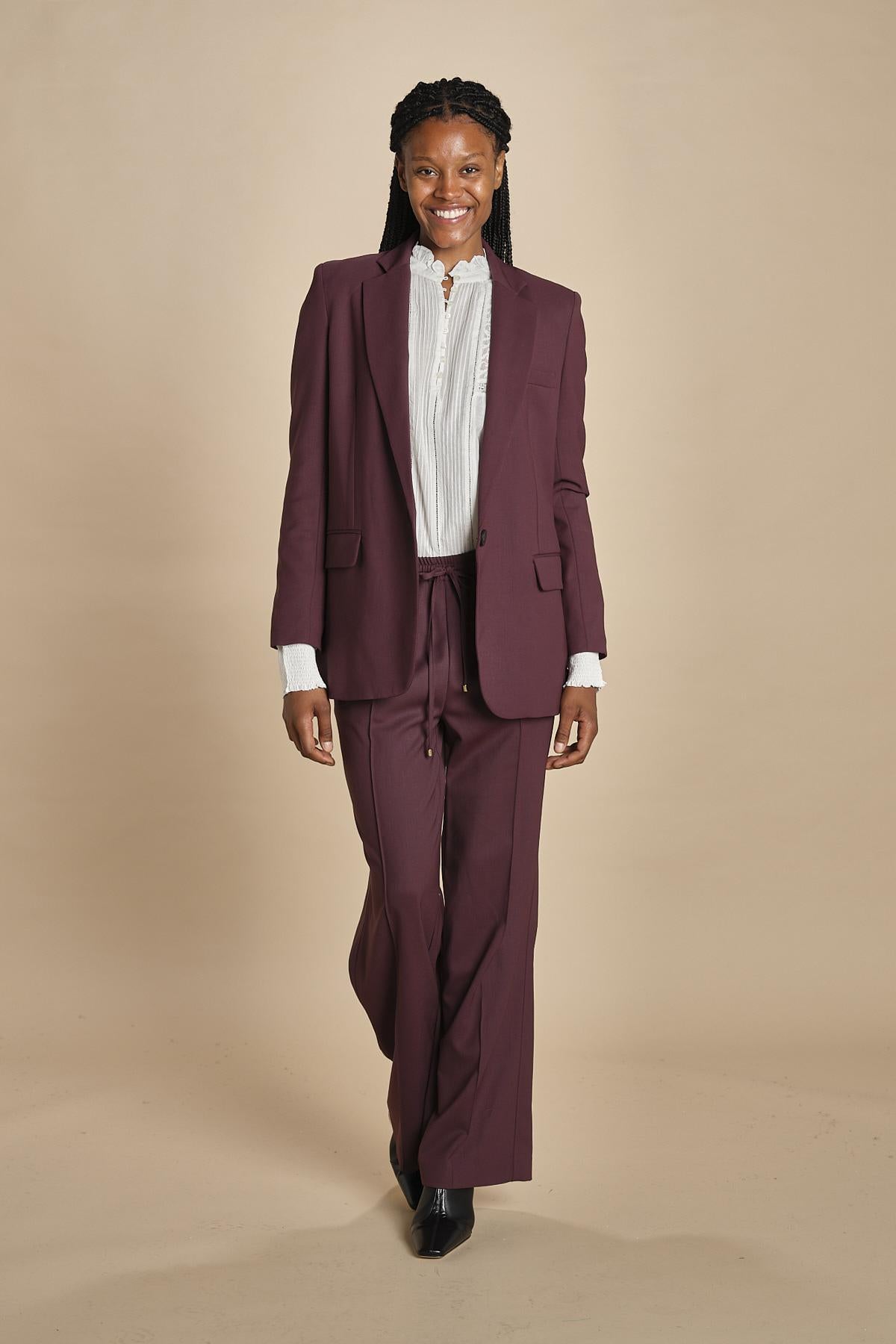 TILIA giacca un bottone tela lana 5EVA01-V02301 BORDEAUX vanessa bruno 