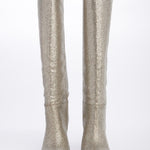 Stivale platino tacco 7,5 cm ST1580 PLATINO l'arianna 