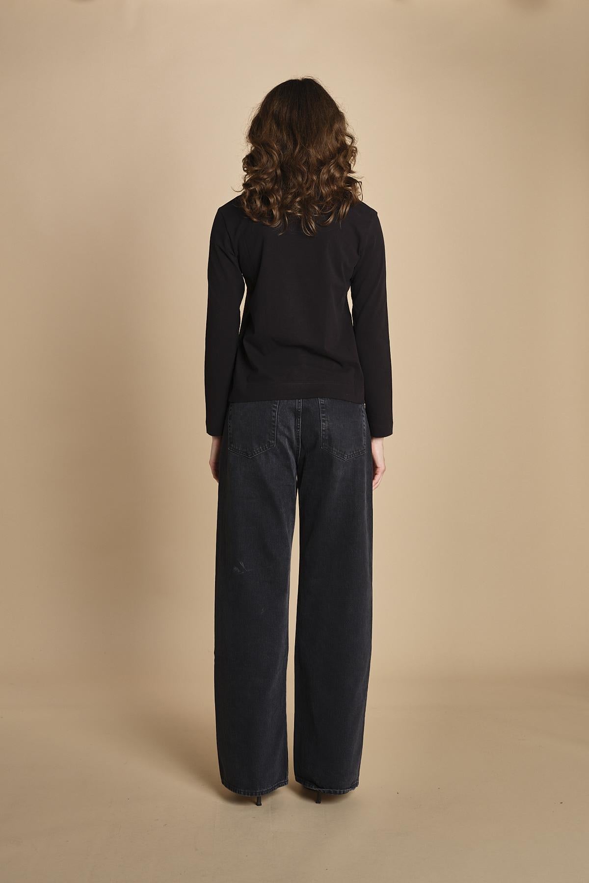 t-shirt manica lunga colto allto 3713 NERAS circolo 1901 