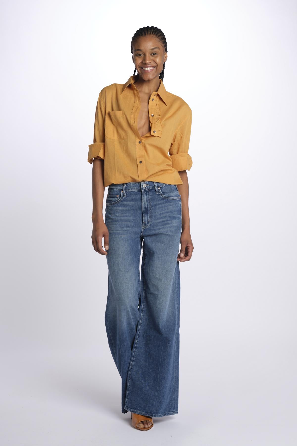 Camicia ANGELO con rouches ANGELO1TEE RUST antik batik 