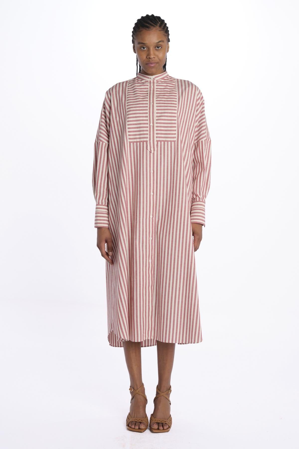 Chemisier BOY righe 14R539CO187 RED ines de la fressange 