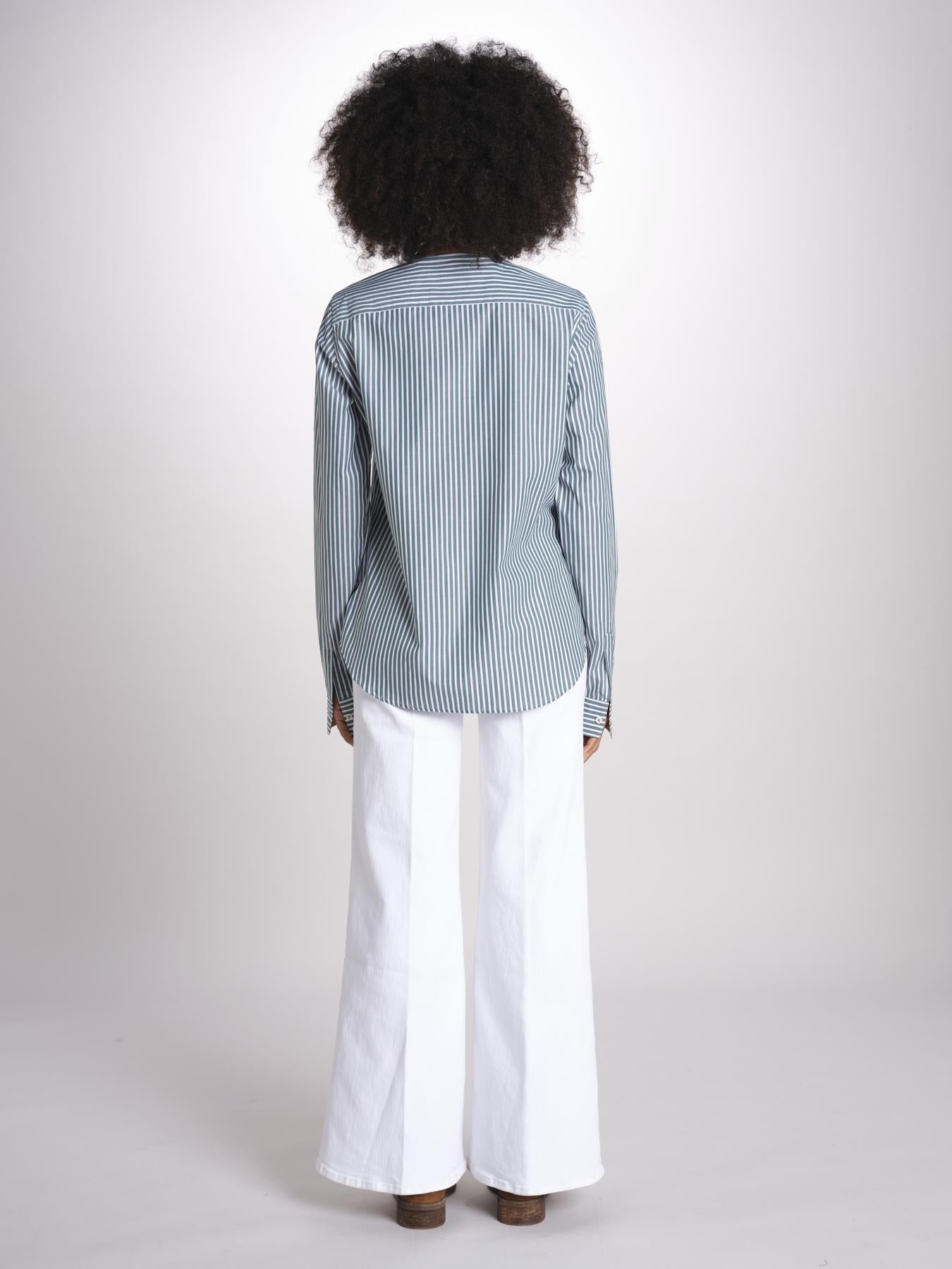 camicia a righe con collo guru MICA5630 BV milaura 