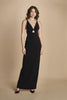 maxidress con spalline sottili incrociate