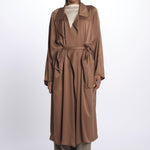 28A50 trench over in crepe satin 28A50 CACAO dusan 