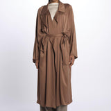 28A50 trench over in crepe satin 28A50 CACAO dusan 
