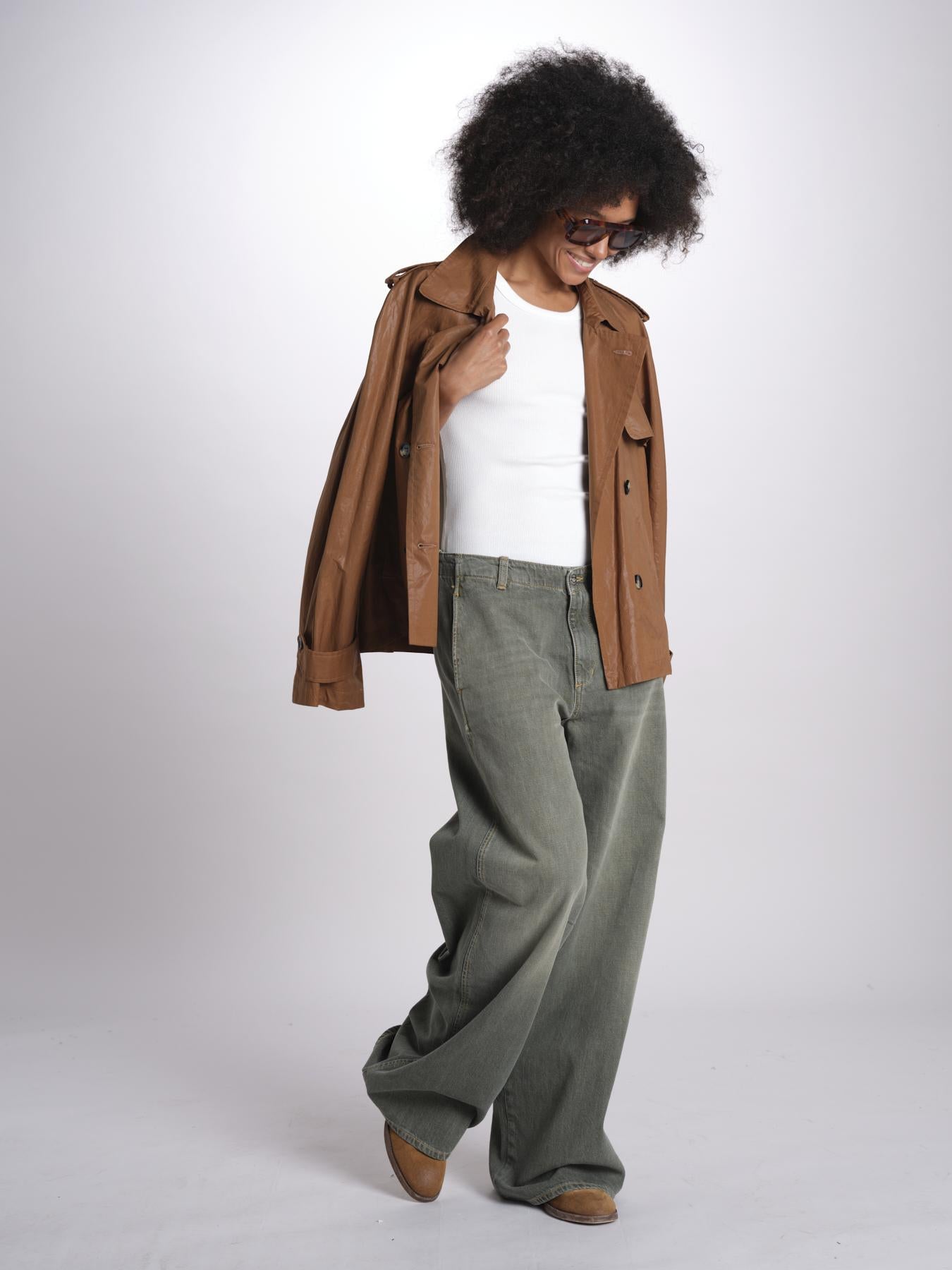 pantalone 5 tasche PIA DENIMCOLOR GREEN true avenue 