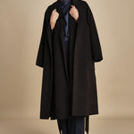 TULLAH camicia con drappeggio F25-142 292 MIDNIGHT oscar 