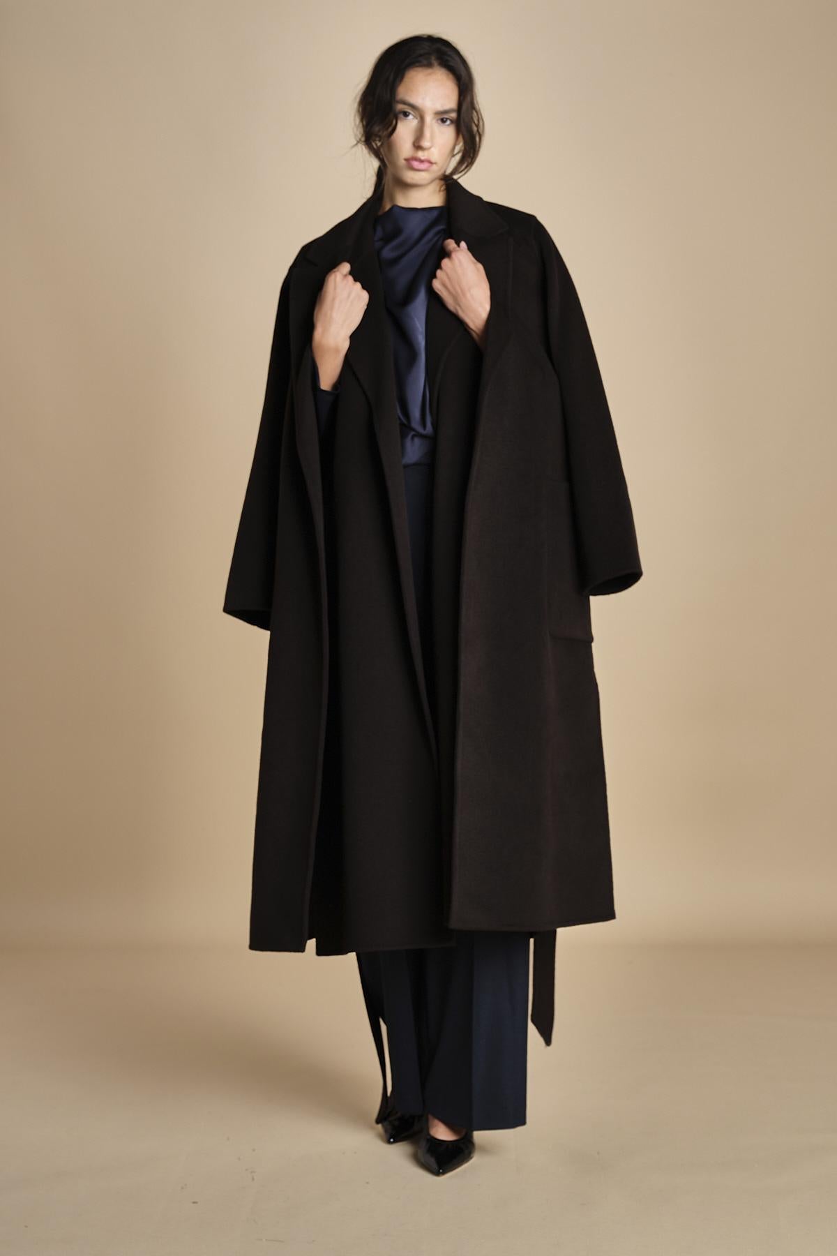 TULLAH camicia con drappeggio F25-142 292 MIDNIGHT oscar 
