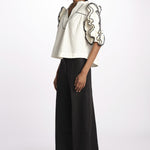 Top ROSE  con rouches ROSE TOP 1725 VANILLA scarlett poppies 