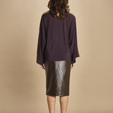 top in seta incrociato 31103-304 MELANZANA 18 federica tosi 