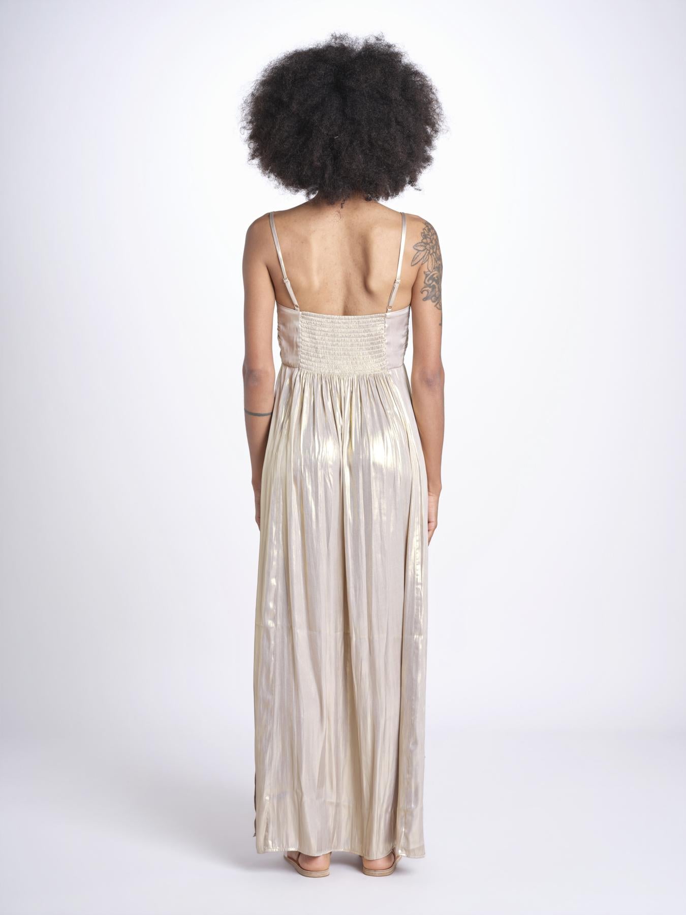 abito lungo con spalline sottili WWDR02613 GOLD 700 zadig & voltaire 