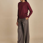 girocollo over in lana merino MIL LAU5BIS E14015 BORDEAUX milaura 