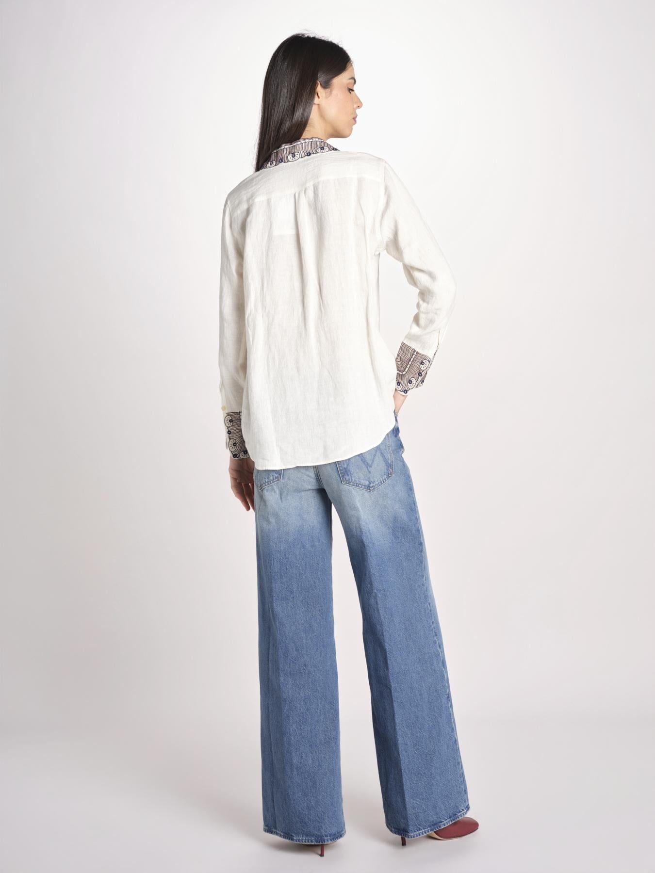 Camicia in lino LOUDI OFF WHITE jupe by jackie 