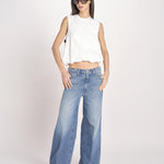 t-shirt s/m con elastico fondo VILLENA 026TS567JE LATTE woc 