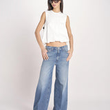 t-shirt s/m con elastico fondo VILLENA 026TS567JE LATTE woc 