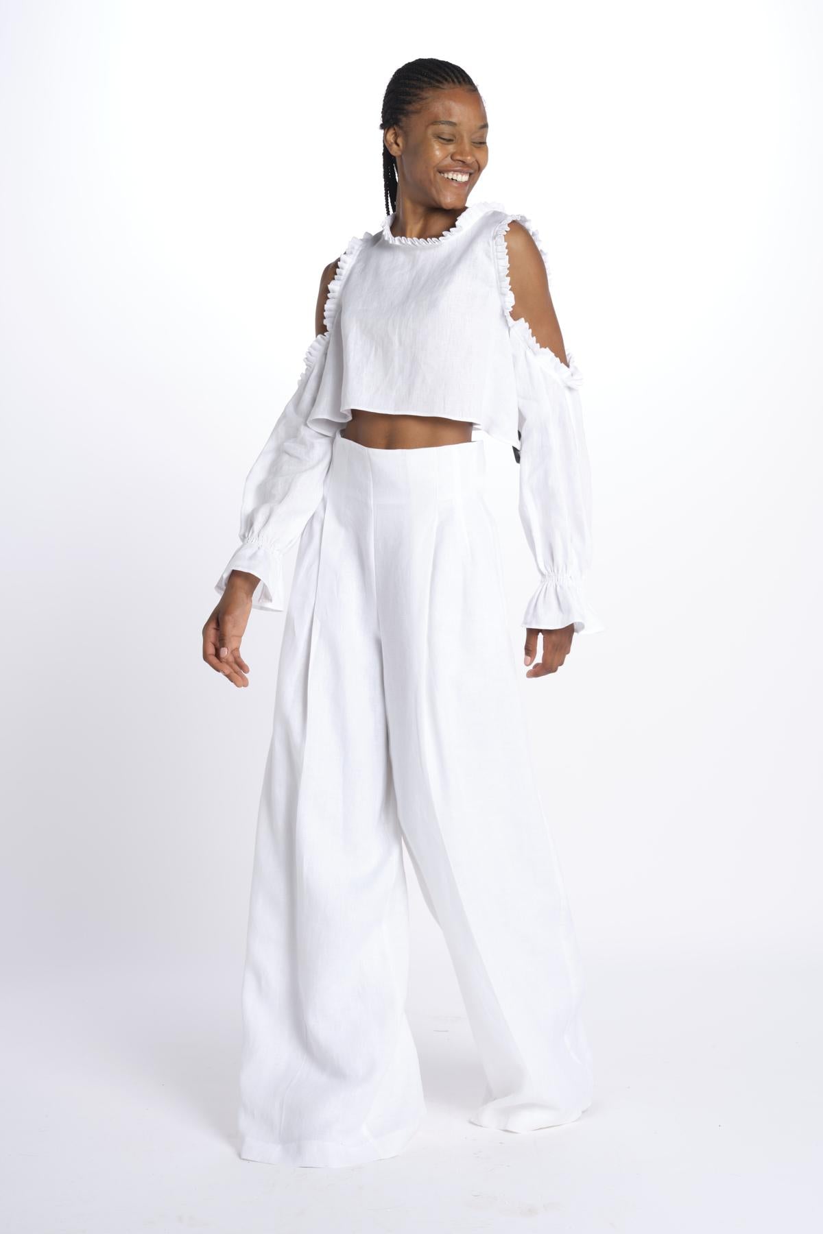 HEINI pantalone over PANTS HEINI BIANCO inasami 