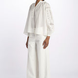 Camicia polo pizzo nervature NIPOA BLANC001 vanessa bruno 