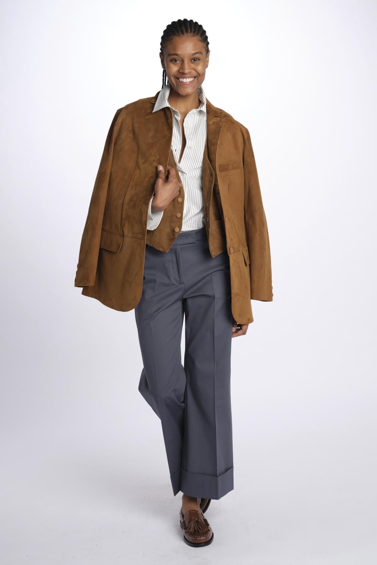 Pantalone MELODIA cropped risvolto MELODIA65254 70 quelledue 