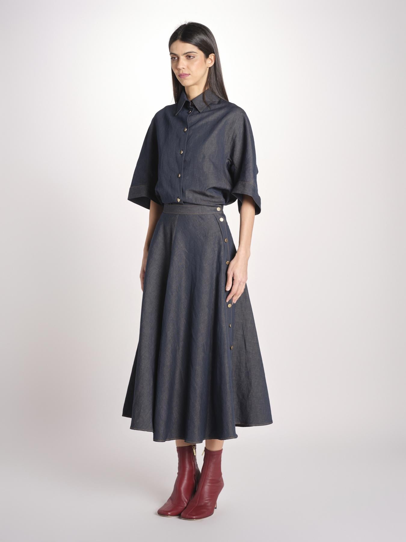 gonna a ruota in denim leggero JOANNA 11209 356 606 quelledue 