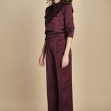 pantaloni in raso con pinces CHARLY PRUNE ba&sh 