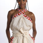 Top ricamo WILLOEMBROIDERY BEIGE chufy 