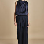 TUX top senza manica con drappeggio F25-141 292 MIDNIGHT oscar 