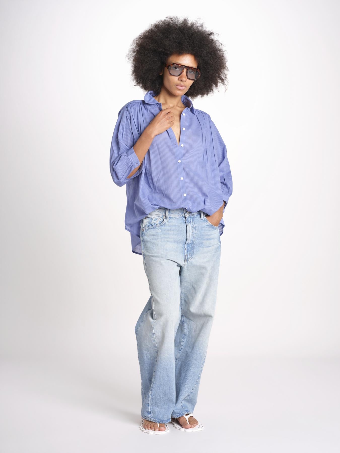 camicia righine over VT6406 LILAC zen ethic 